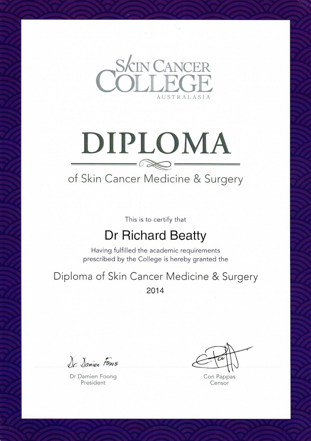 Skin Cancer Diploma Our Doctor